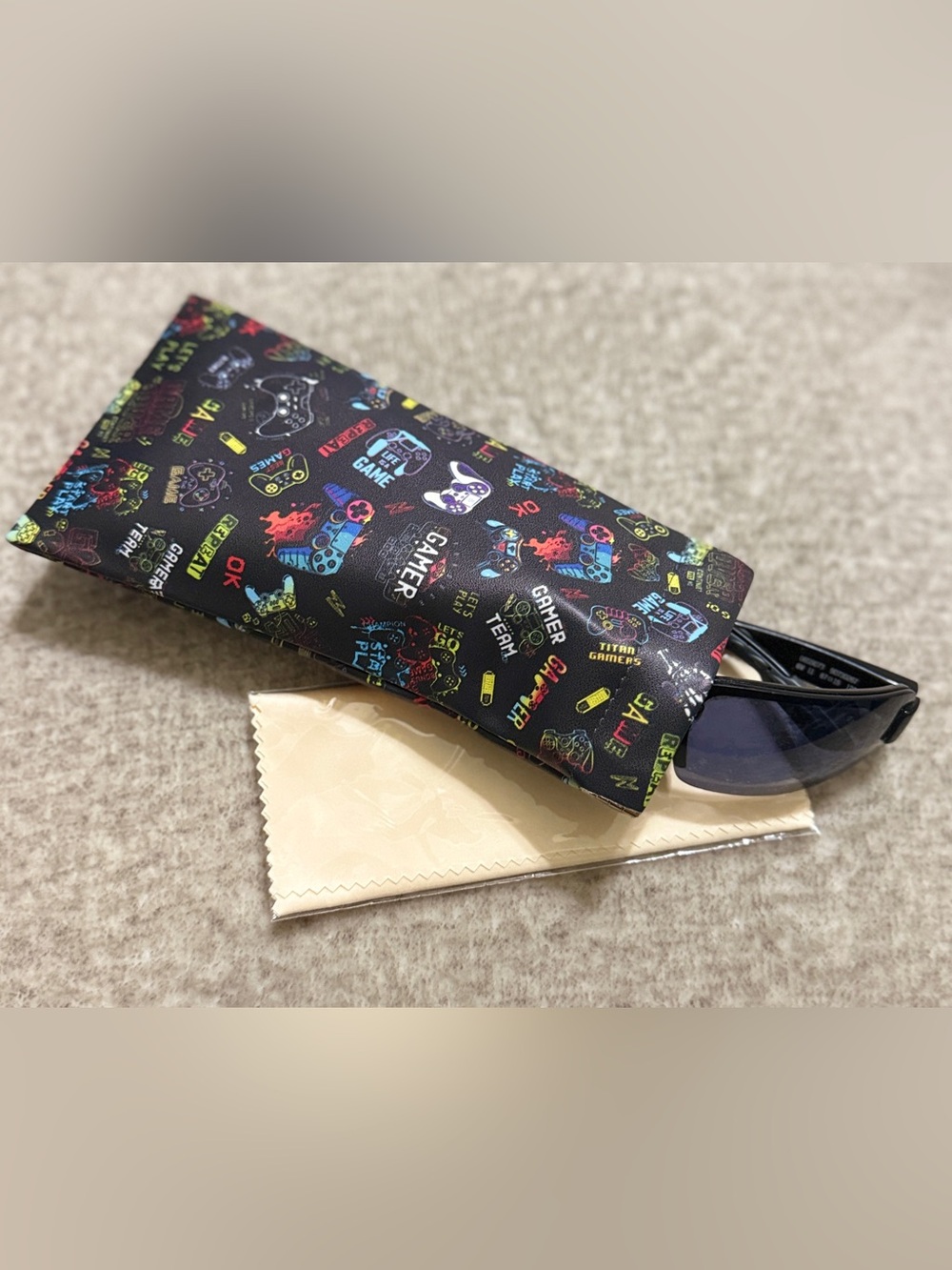 Sunglasses / Eyeglasses Soft PU Leather Gaming Gamepad Pouch